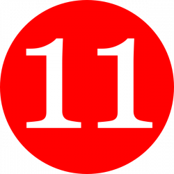 Red, Rounded,with Number 11 Clip Art at Clker.com - vector clip art ...