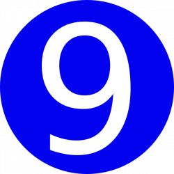 Blue, Rounded,with Number 9 Clip Art at Clker.com - vector clip art ...