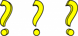 Clipart - 3 Question marks