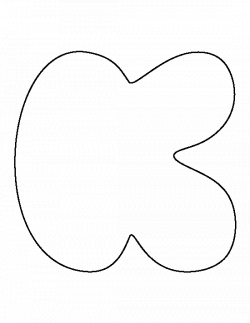Bubble letter K pattern. Use the printable outline for crafts ...
