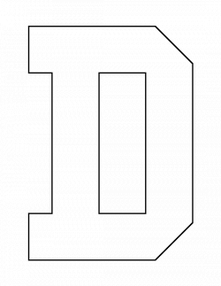 Letter D pattern. Use the printable outline for crafts, creating ...