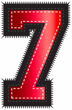 Red Sport Style Number Seven PNG Clip Art Image | Gallery ...