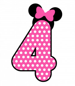 Pink+Number+4.png (1392×1600) | Mickey mouse | Pinterest