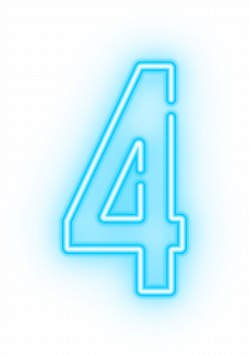 Neon Number Four Transparent Clip Art Image | Gallery Yopriceville ...