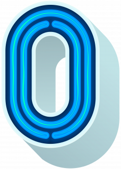 Number Zero Neon Blue PNG Clip Art Image | Gallery Yopriceville ...