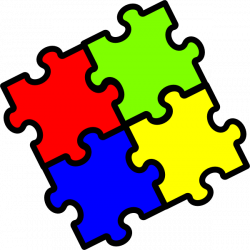 Jigsaw-4-colours Clip Art at Clker.com - vector clip art online ...