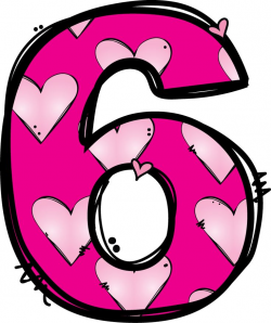 Clipart 6 pink clipart number 6 pencil and in color pink clipart ...