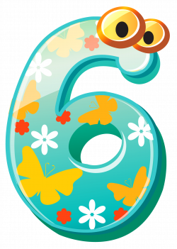 Cute Number Six PNG Clipart Image | Gallery Yopriceville - High ...