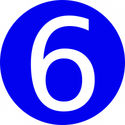 Blue, Rounded,with Number 6 Clip Art at Clker.com - vector clip art ...