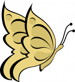 Golden Butterfly Clip Art at Clker.com - vector clip art online ...