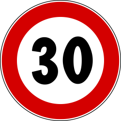 File:Italian traffic signs - limite di velocità 30.svg - Wikimedia ...
