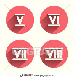 Vector Stock - Roman numeral icons. number five, six, seven ...