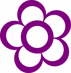 Purple Flower Outline Clip Art at Clker.com - vector clip art online ...