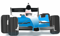 Clipart - race car blue