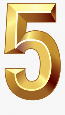 Numbers Clipart Five - Numbers 0 Gold Png , Transparent ...