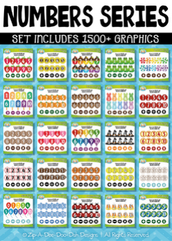 Ultimate Numbers / Counting Series Clipart {Zip-A-Dee-Doo-Dah Designs}