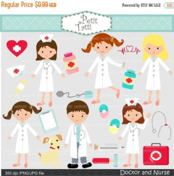 ON SALE doctor and nurse clip art, Lab Coat Child clip art, Hospital clip  art - doctor professional clip art, nurse clipart