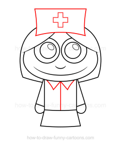 How to draw a nurse