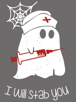 Ghost Nurse I Will Stab You Halloween SVG & PNG | cricut ...