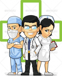 A vector set of medical/healthcare workers : doctor, nurse ...
