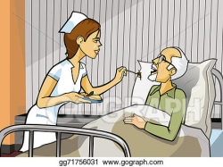 Clipart - Nurse and hospital. Stock Illustration gg71756031 ...