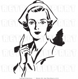 Royalty Free Black and White Retro Vector Clip Art of a ...