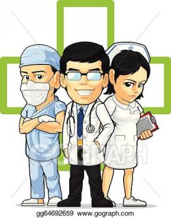 Vector Illustration - Doctor, nurse, & surgeon. EPS Clipart ...