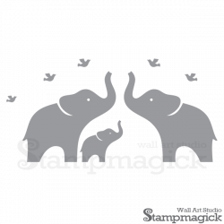 Elephants Wall Decal for Nursery, K118X – StampMagick Wall Decals