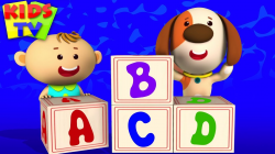 ABC Song | Little Eddie Cartoon | Nursery Rhymes & Baby Songs For Children