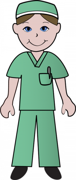 Free Clip Art Of Doctors and Nurses: Nurse in Green Scrubs ...