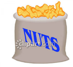 Peanuts In a Bag - Royalty Free Clipart Picture