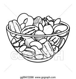 Clipart - A mixture of different kinds of nuts. different ...
