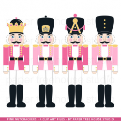 Pink Nutcracker Clip Art. Nutcracker Clipart. Christmas Clip