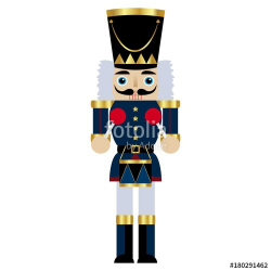 Vector illustration of a nutcracker with a drum