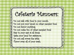 Cafeteria Manners Wall sign with editable rules | School ...