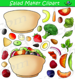 Build A Salad Clipart Set