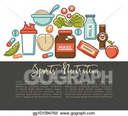 Vector Illustration - Sports nutrition and fitness gym ...