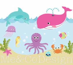 Ocean Clipart, Cute Fun, Nautical Sea Beach, Boy and Girl Summer Instant  Download, Personal and Commercial Use Clipart, Digital Clip Art