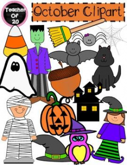 October Clipart Pack | OctoberTpT | Halloween activities ...