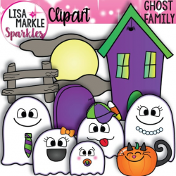 Halloween Clipart, Ghost Clipart, October Clipart, Family Clipart, Haunted  House Clipart, Ghosts Clipart, Trick or Treat Clipart, Halloween