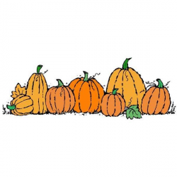 9129 - Pumpkins in a Row Rubber Stamp - Sku: H140 | clipart ...