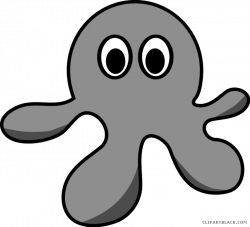 Grayscale Octopus Clipart - ClipartBlack.com