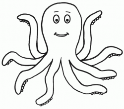 Octopus outline free clip art black and white - Clip Art Library