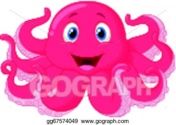 Vector Art - Cute octopus cartoon . Clipart Drawing ...