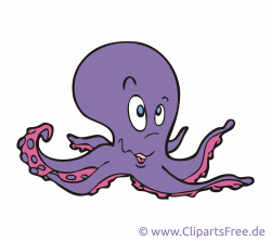 Octopus Clipart, Bild, Cartoon kostenlos