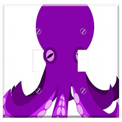 Switch Plate Double Toggle - Mollusk Octopus Purple ...
