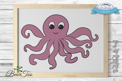 Octopus Purple SVG Squid Clipart Calamari Vector Cut Files