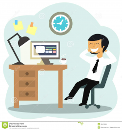 Happy Office Person Clipart