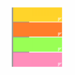 Clipart - Office Stationery- Sticky Notes Assorted.