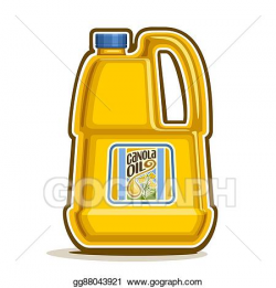 Vector Art - Bottle with canola oil. Clipart Drawing ...